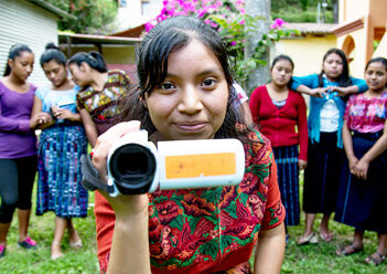 Woman with camera